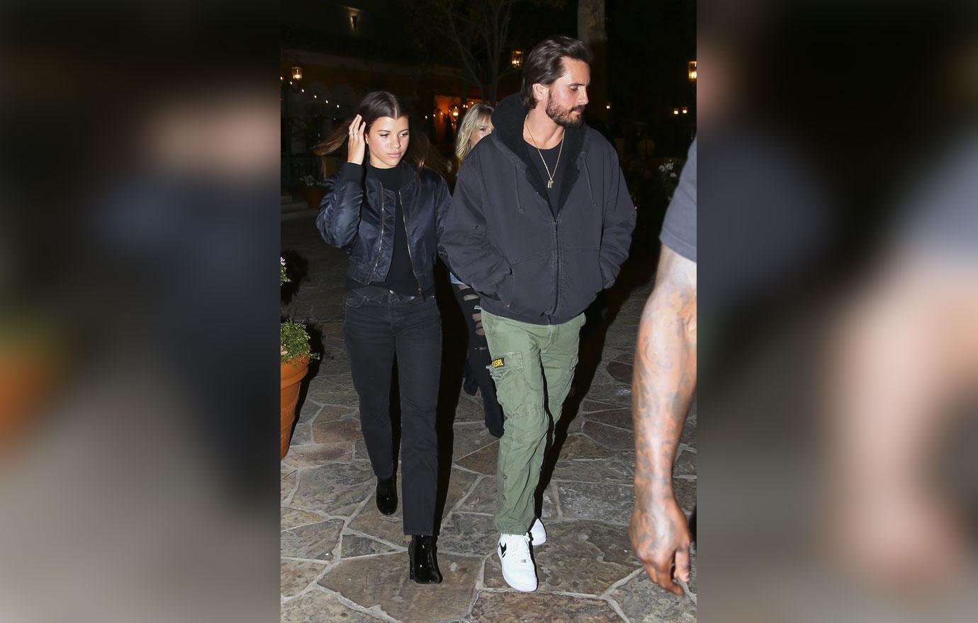 *EXCLUSIVE* Sofia Richie allegedly appears to be sipping on a drink while on a date with Scott Disick