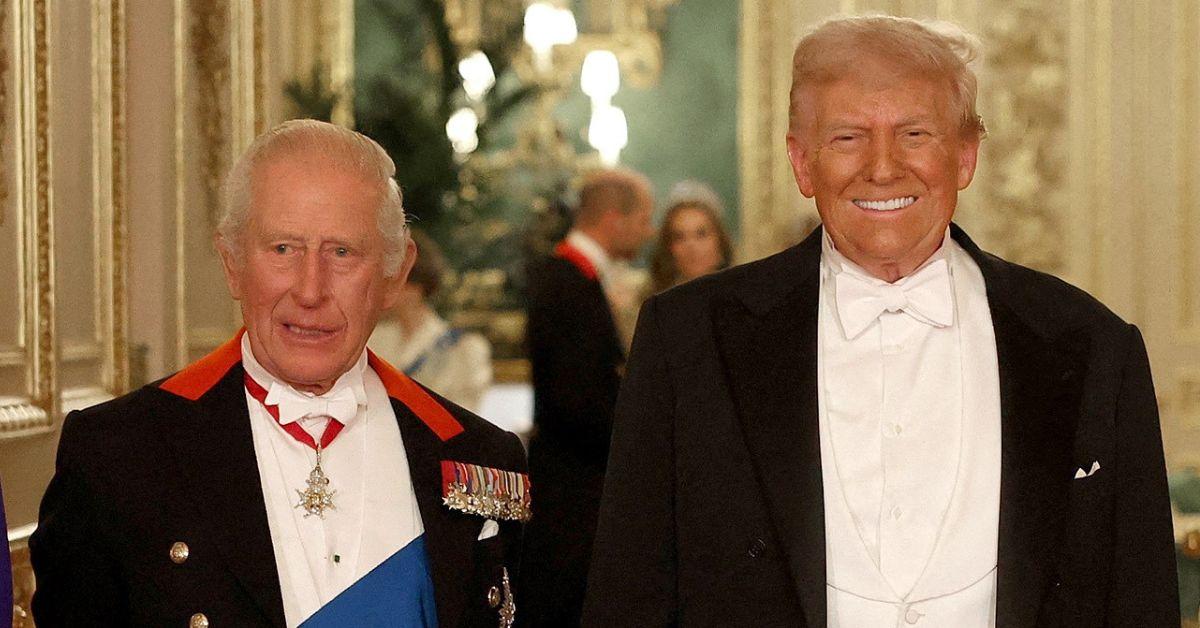 image of Donald Trump claimed he was the first U.S. president welcomed to Windsor Castle.
