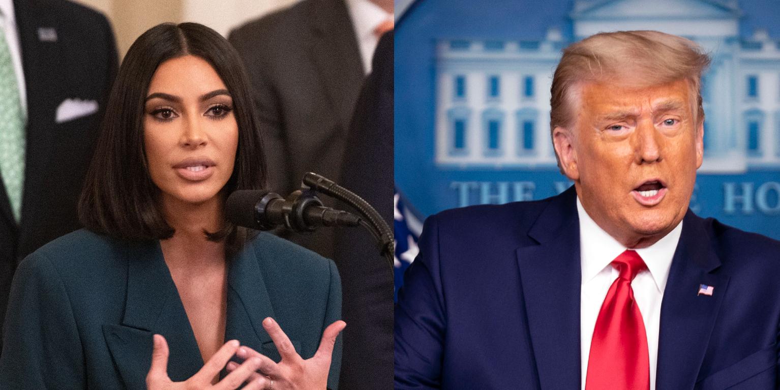 Kim Kardashian and Donald Trump