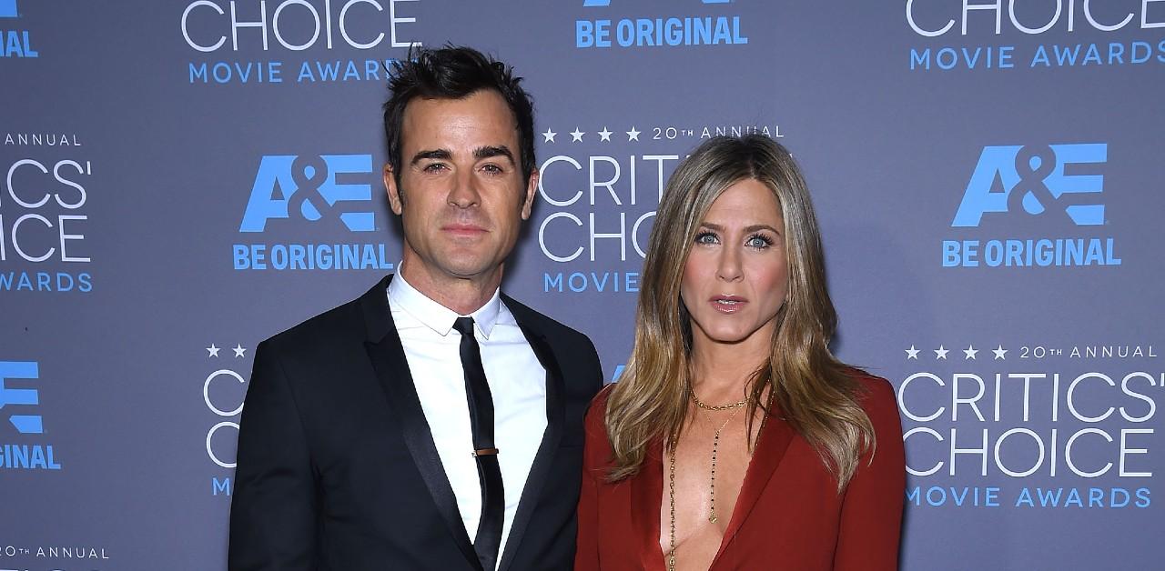 jennifer aniston justin theroux reunite dinner friends