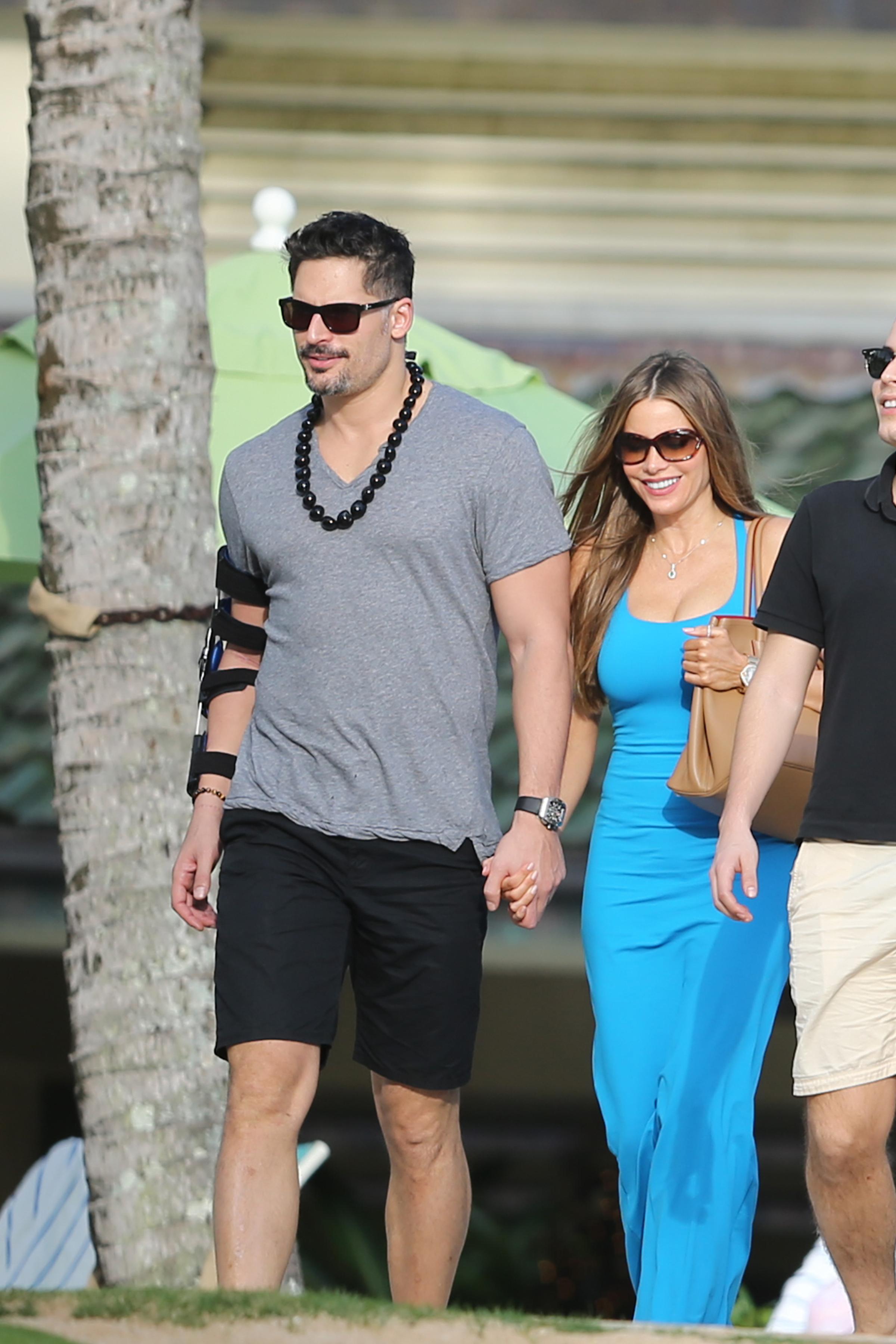 Sofia Vergara and Joe Manganiello look happy and in love as they hold hands while on vacation in Hawaii