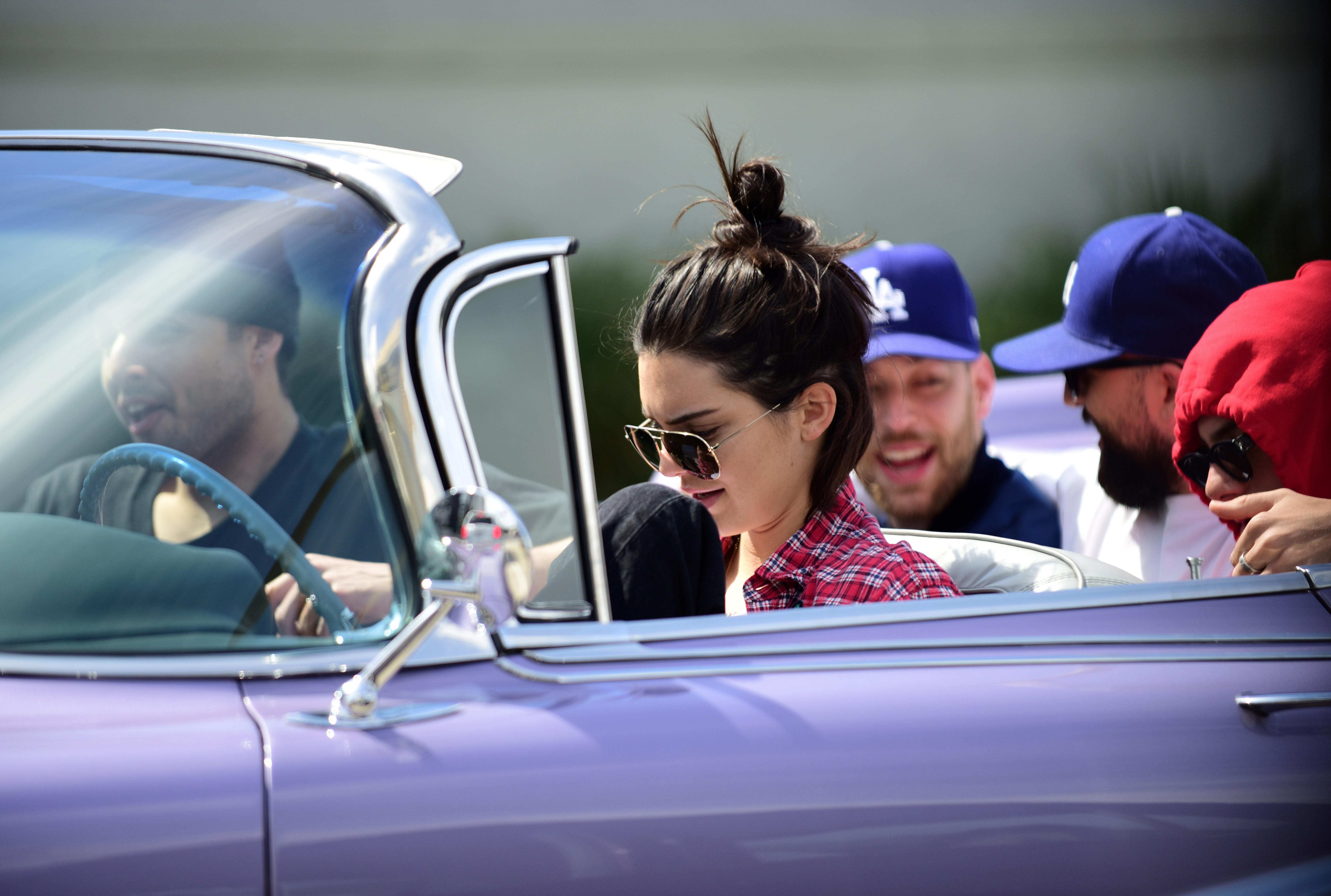 EXCLUSIVE: Kendall Jenner hits the streets in her retro 1964 Cadillac DeVille with Yoni Laham!