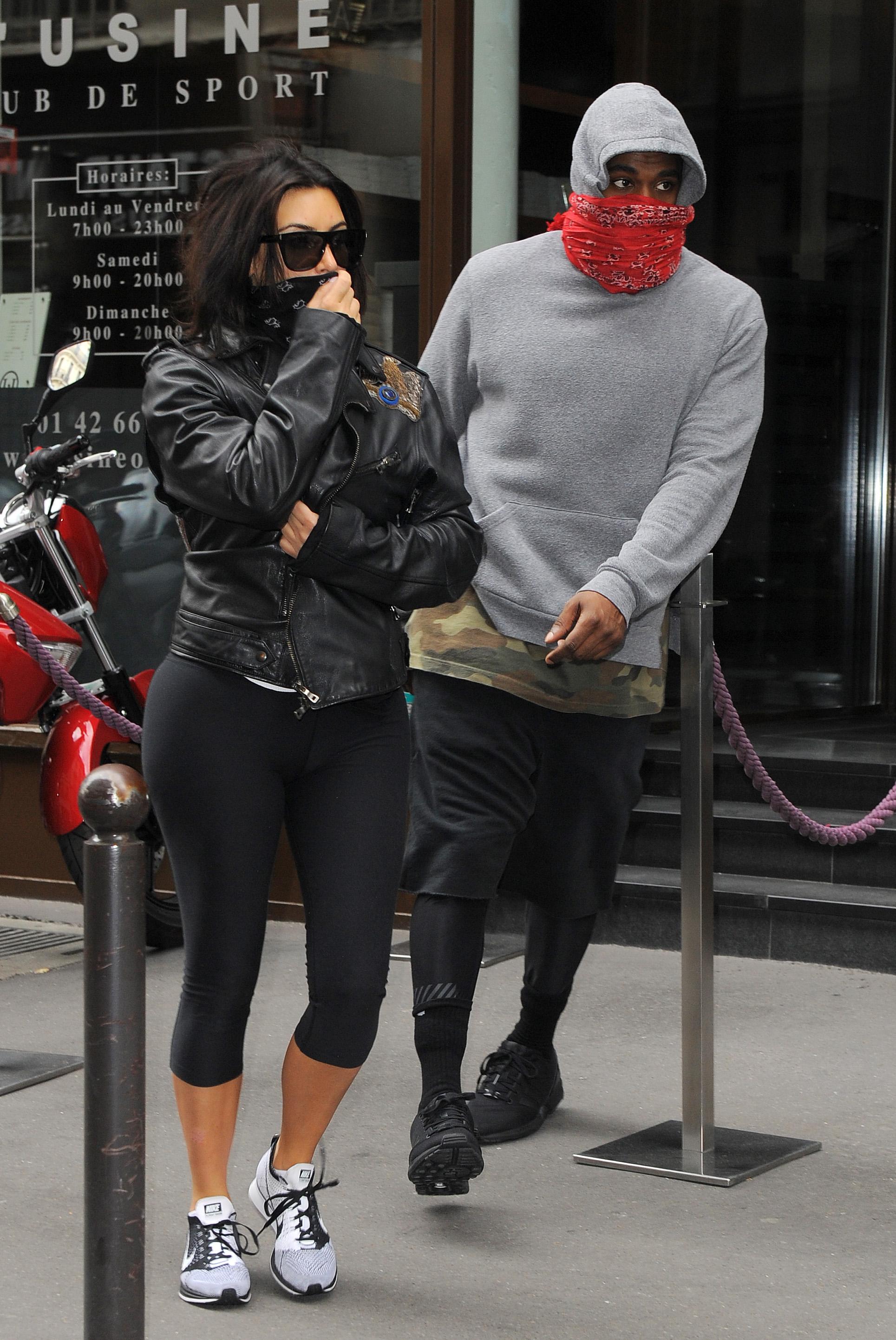 Kim and Kanye hit the gym