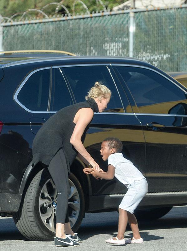 Charlize Theron Son Jackson Temper Tantrum