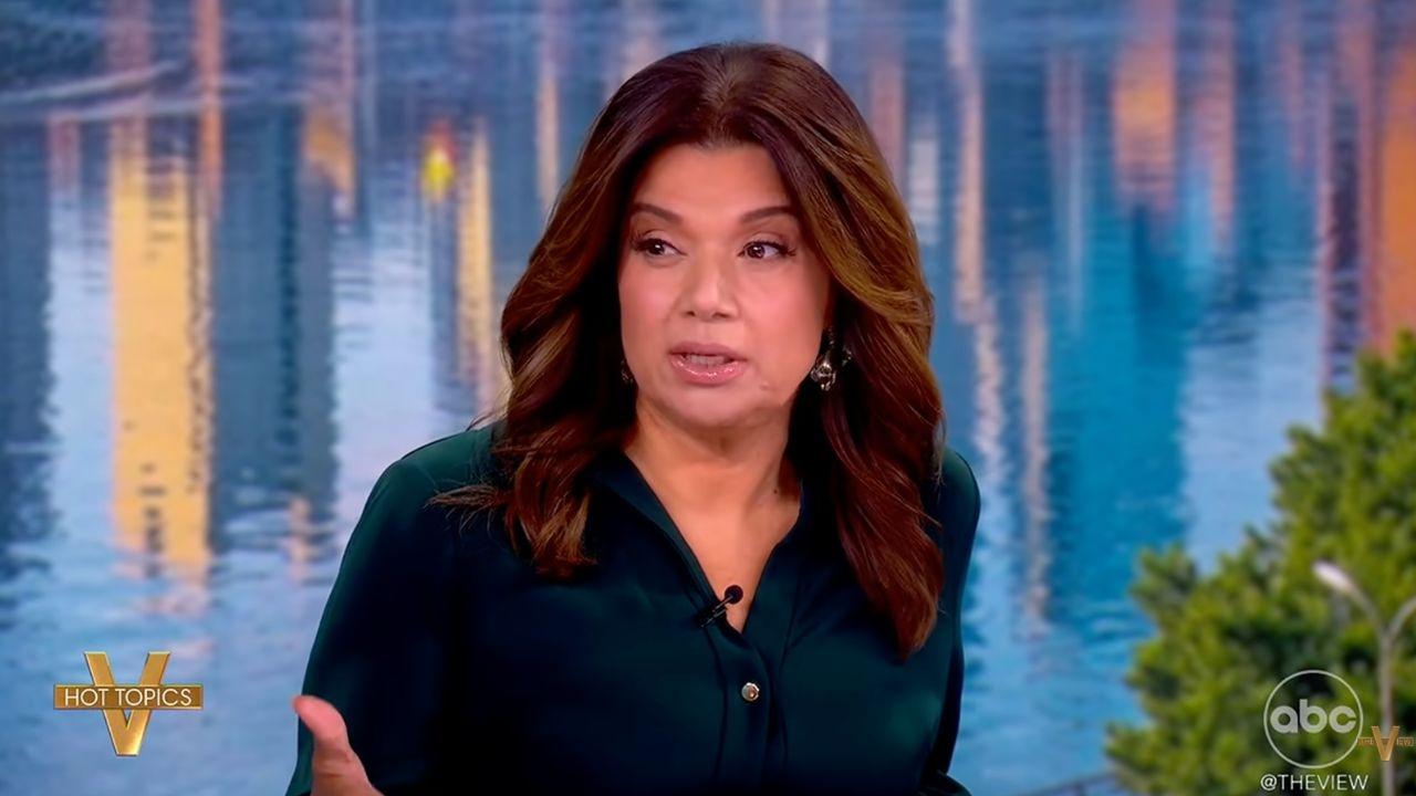 Photo of Ana Navarro subbed in for Joy Behar during her absence.