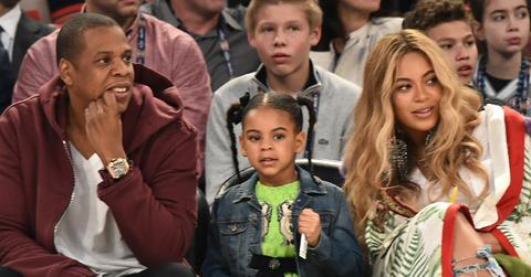 Beyonce jayz blue courtside 1