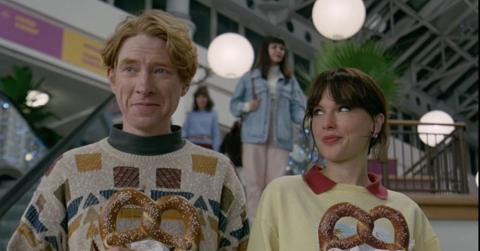 Photo of Domhnall Gleeson and Taylor Swift.