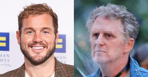 split photo of Colton Underwood & Michael Rapaport