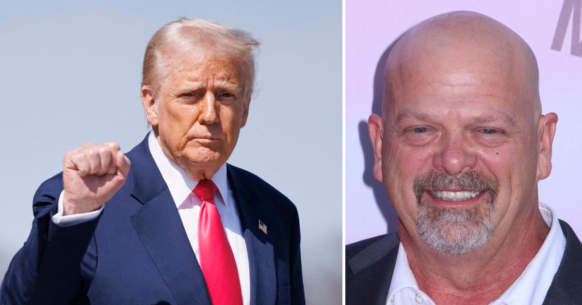 Photo of Donald Trump; picture of Rick Harrison.