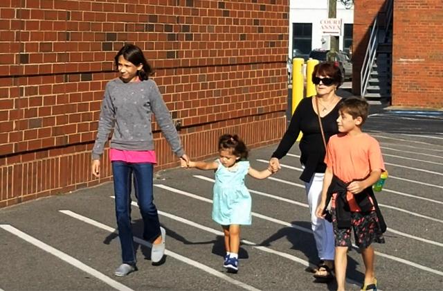 Jenelle and David's kids along with mom, Barbara Evans, head to court for their hearing.