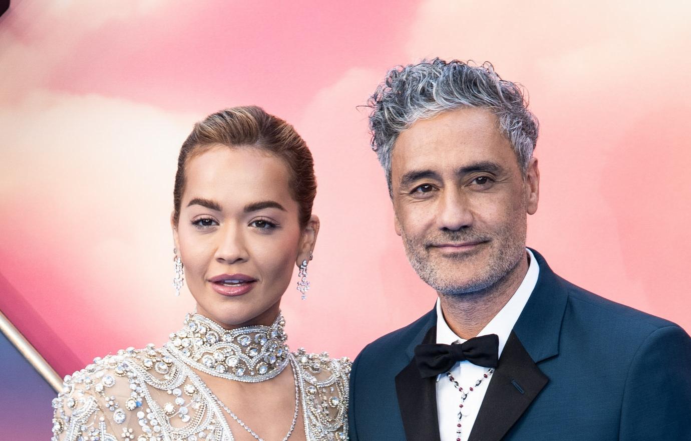 rita ora debuts emerald wedding ring taika waititi