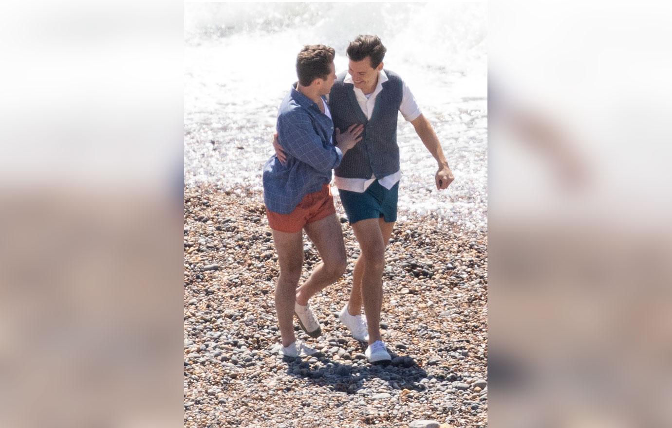 harry styles and emma corrin film my policeman in east sussex