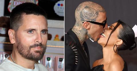 scott disick kourtney kardashian travis barker tone down pda kids pp