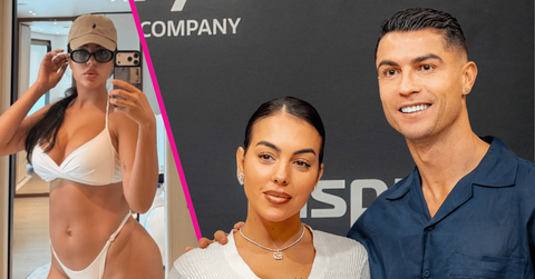 pic of Georgina Rodriguez and Cristiano Ronaldo.
