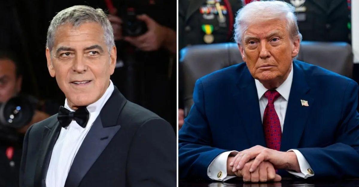 image of Donald Trump mocked George Clooney's new French citizenship.