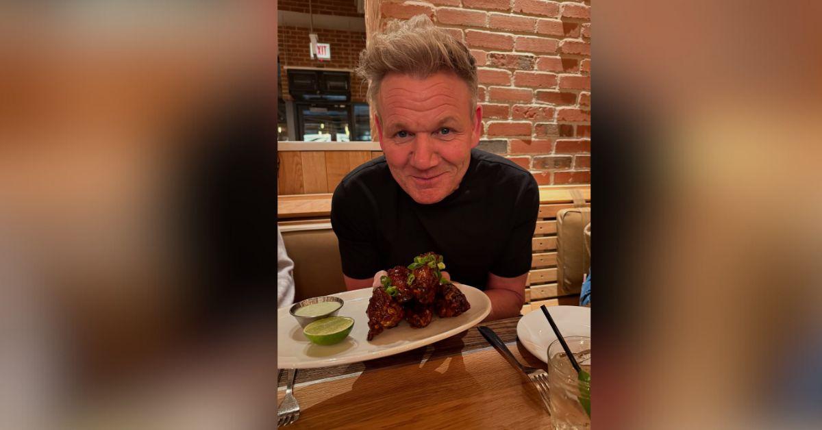 image of Gordon Ramsay wanted people to wear a helmet after his bikini accident.