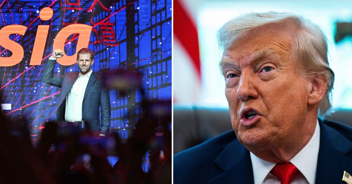 Composite photo of Eric Trump and Donald Trump