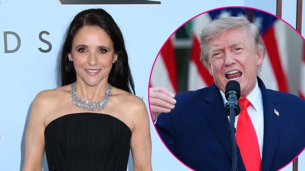 Composite photo of Julia Louis-Dreyfus and Donald Trump.