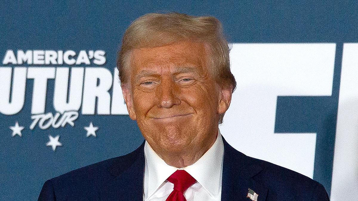Image of Donald Trump also gushed over a male cadet's muscles during his graduation appearance.