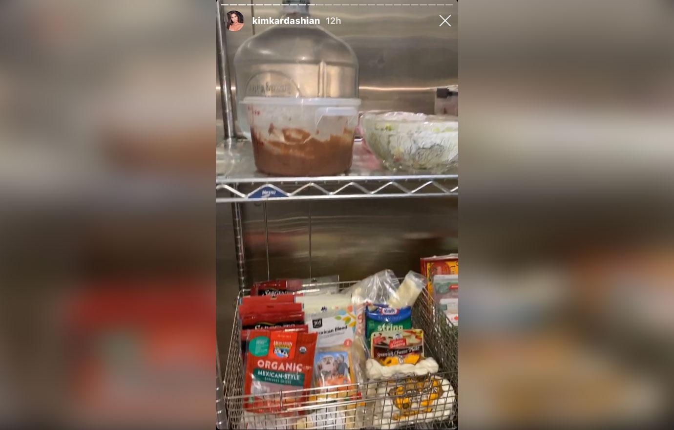 Kim Kardashian Gives Tour Of Her Fridge After Facing Backlash