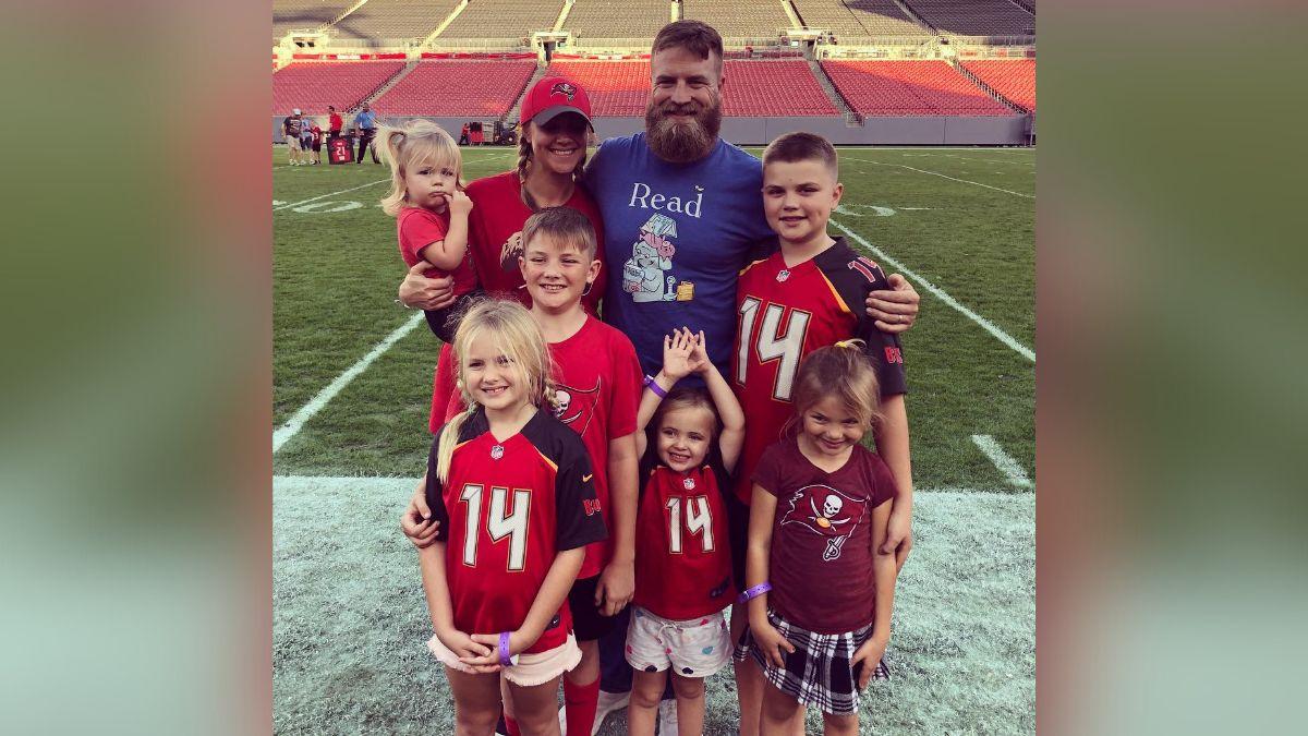 Image of Ryan Fitzpatrick couldn't be prouder of his children — who all have 'such different interests.'