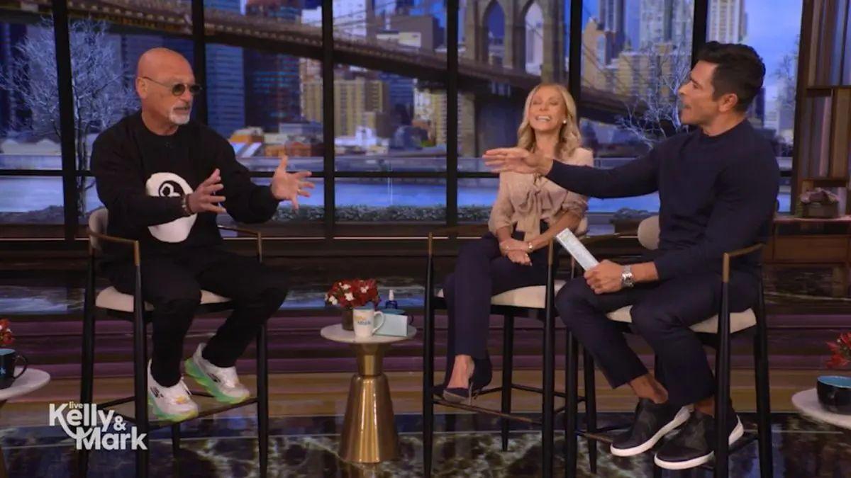 Image of Howie Mandel snapped at Kelly Ripa after she complimented his looks while commenting on his age.