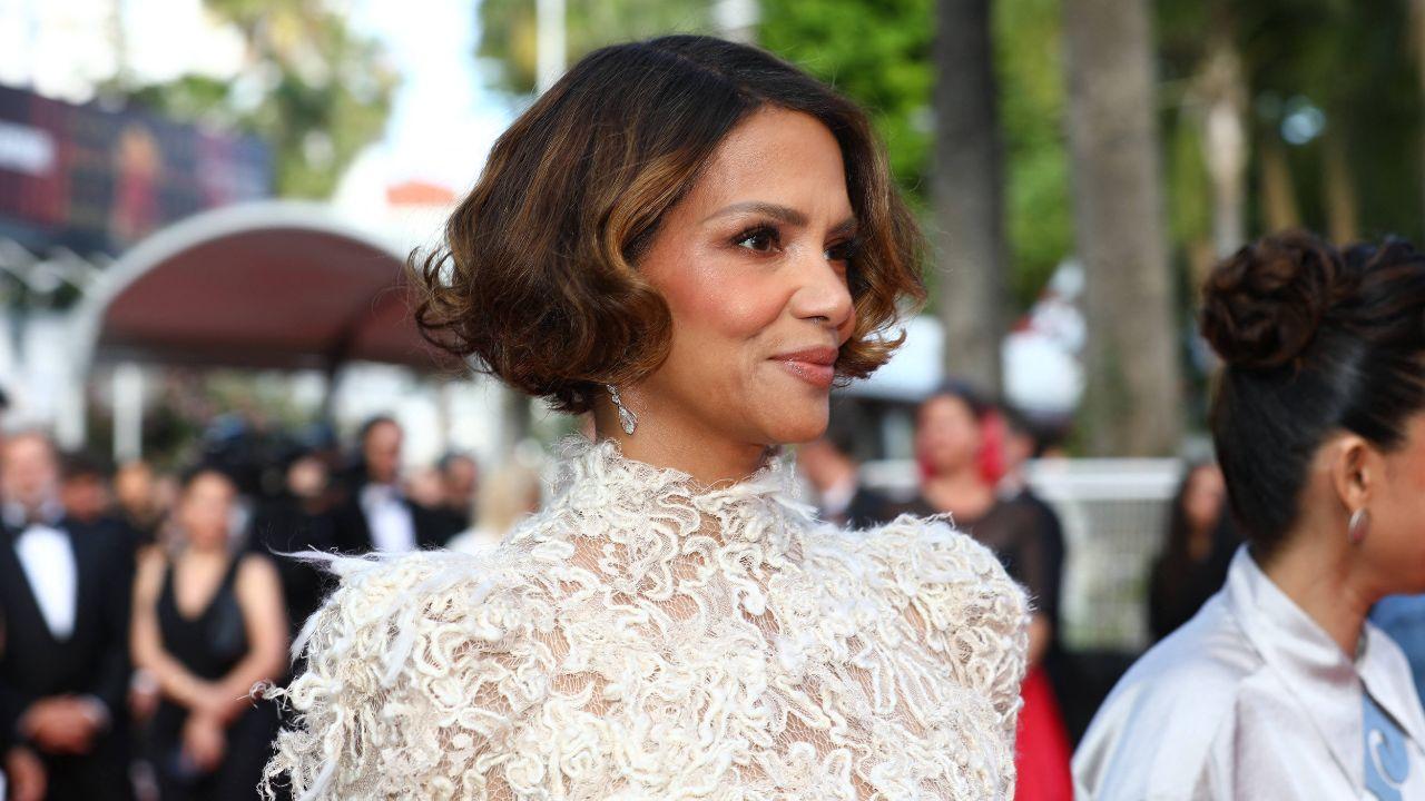 Image of Halle Berry enjoyed a low-key outing with son Maceo at a Los Angeles trampoline park.