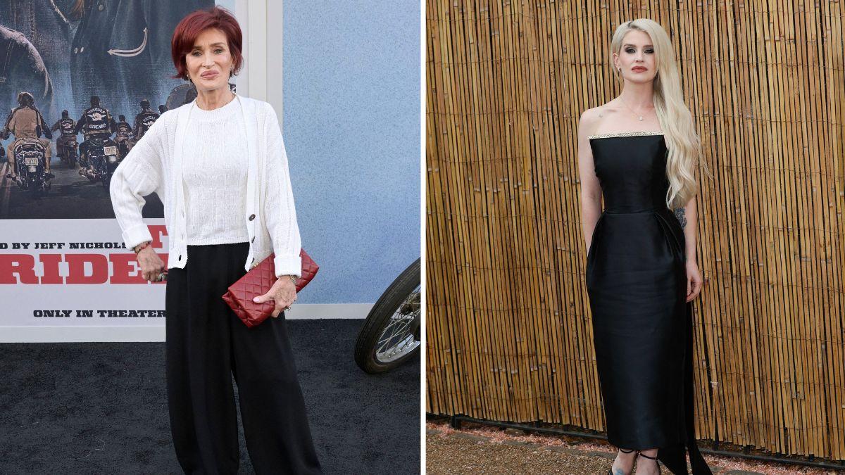Split photo of Sharon Osbourne and Kelly Osbourne.
