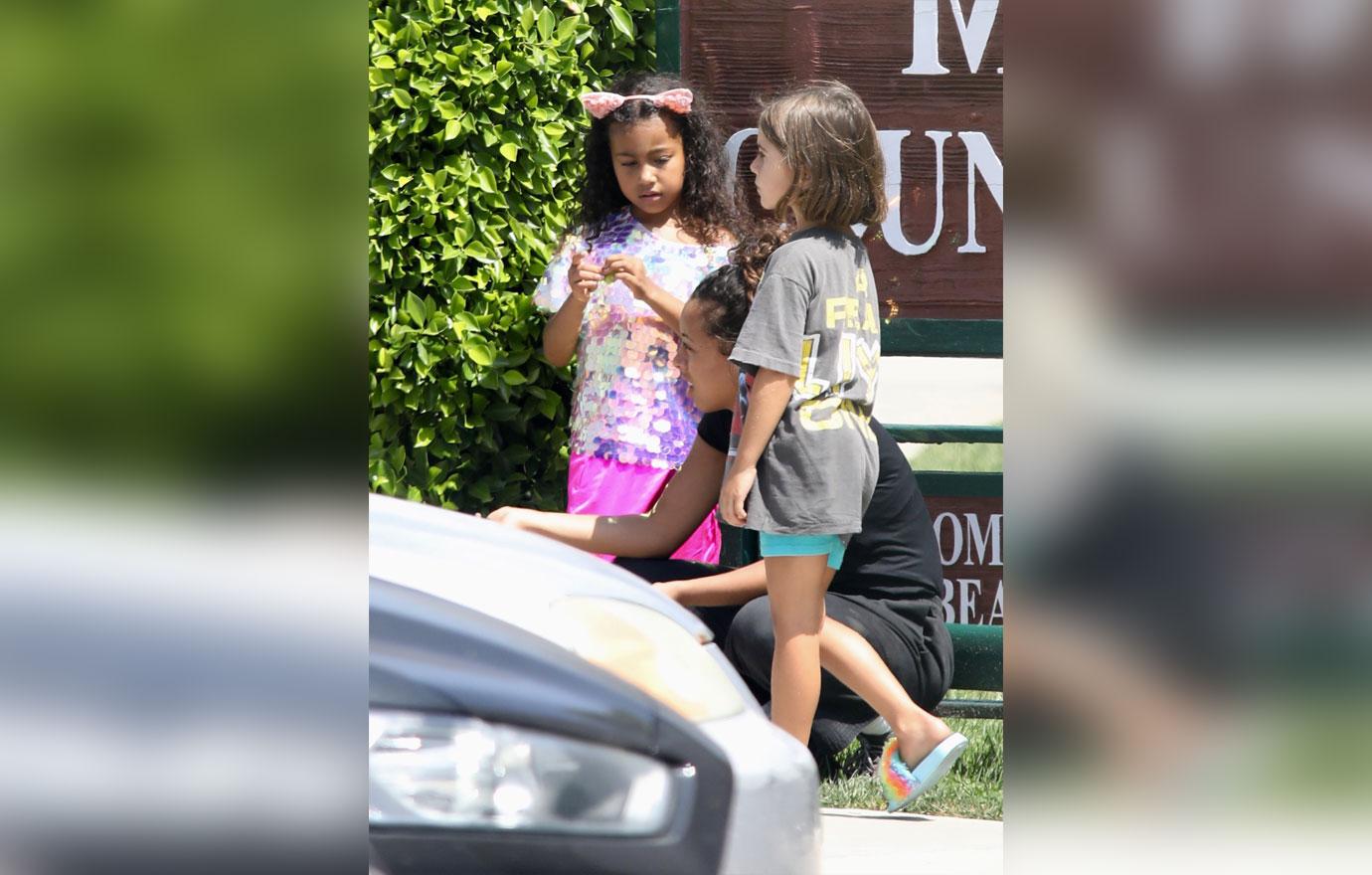 Kim & Kanye's kids playing hide and seek