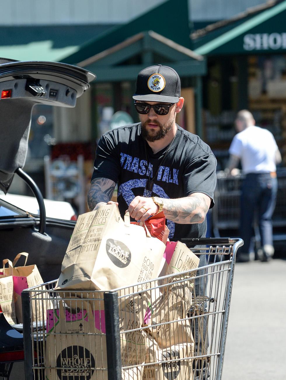 EXCLUSIVE: Joel Madden shops for groceries in Sherman Oaks