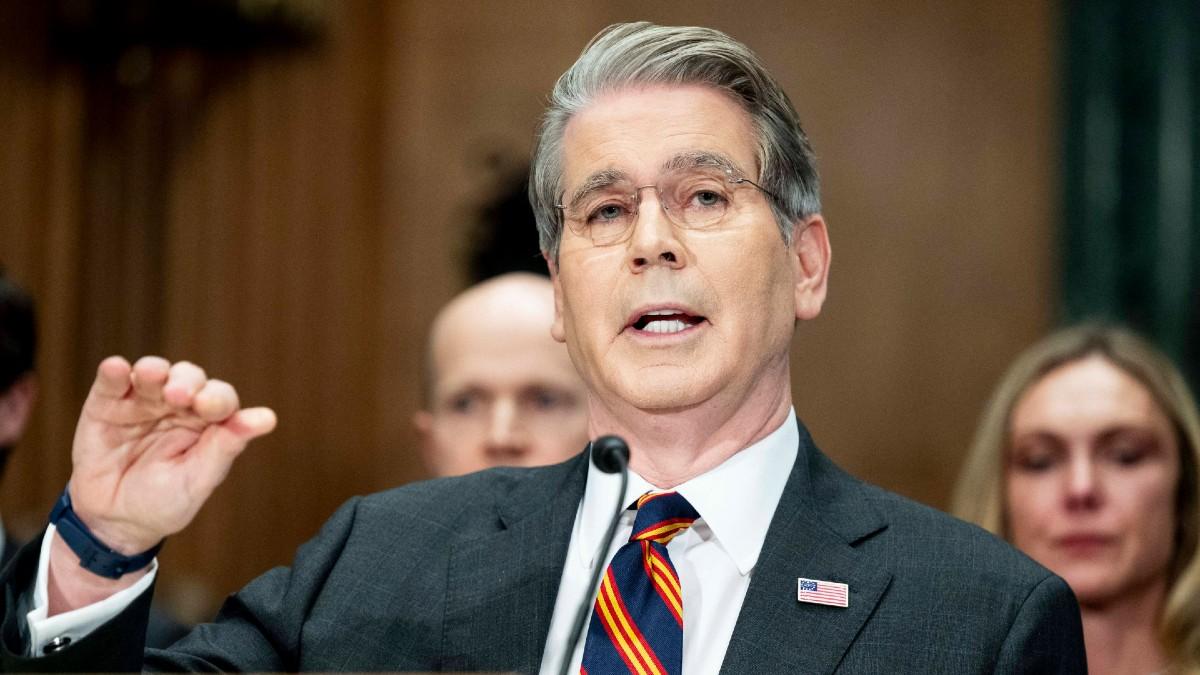 image of The journalist pressed Scott Bessent during their interview. 