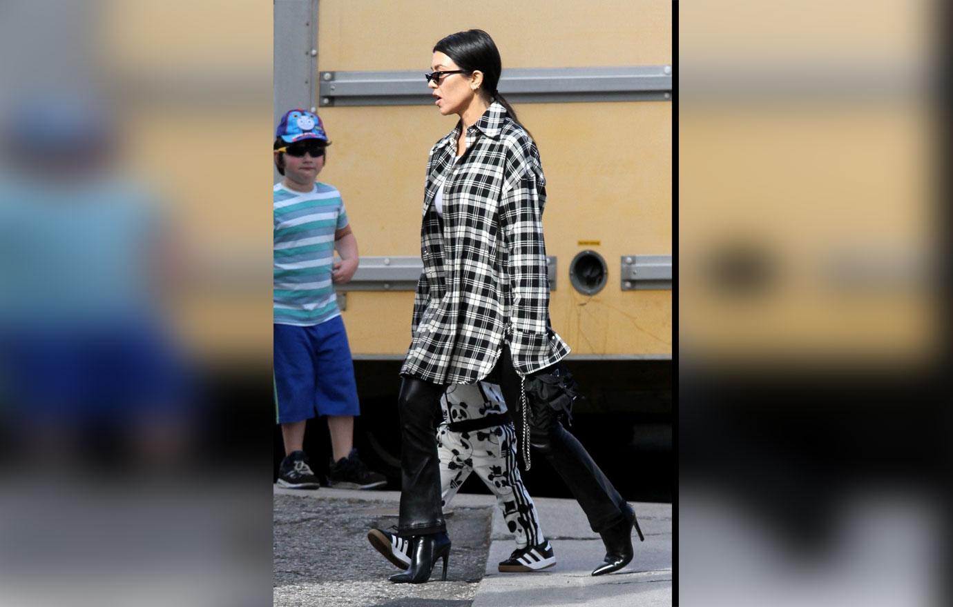 Kourtney Kardashian and Reign make a trip to the Farmers Market