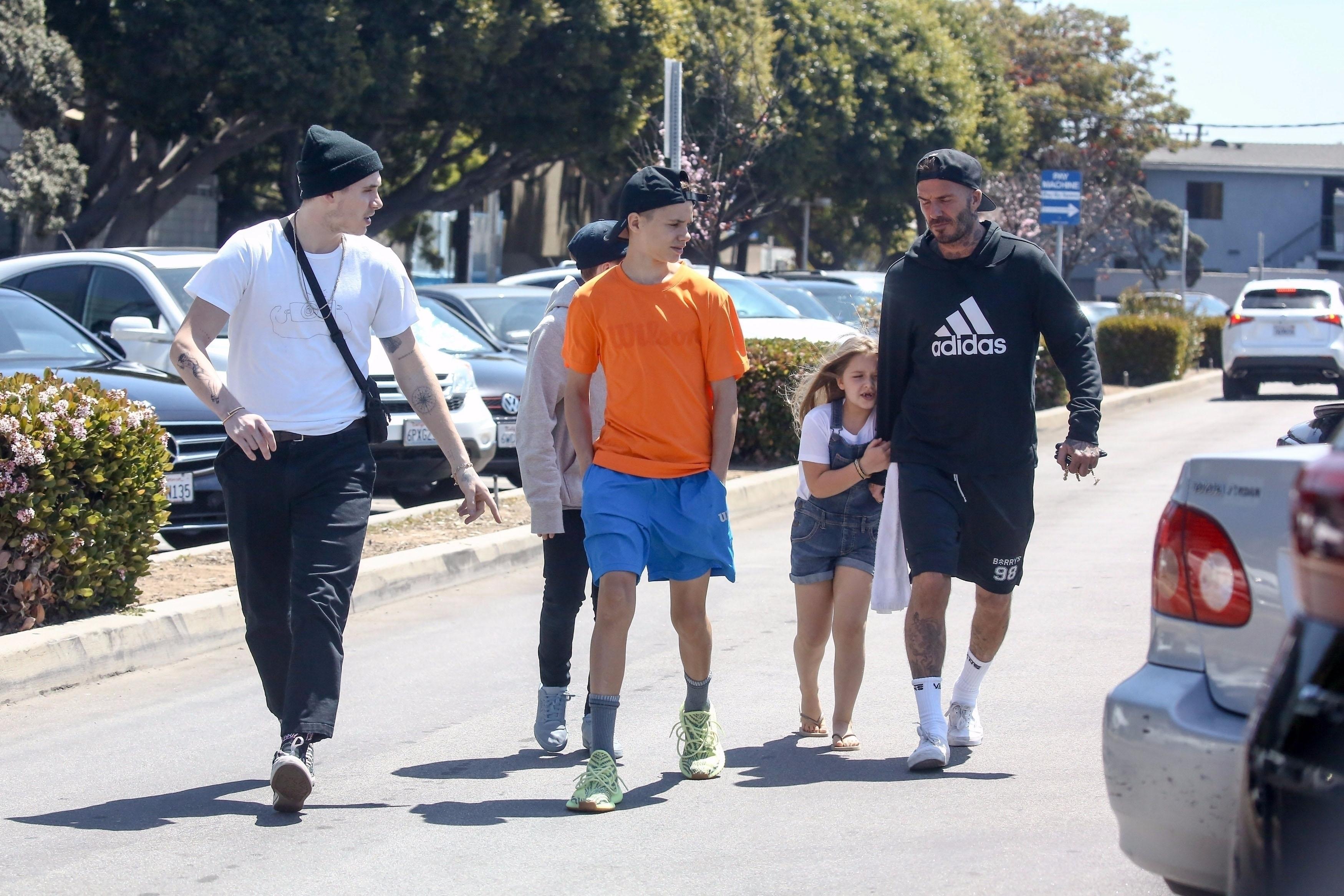 *EXCLUSIVE* David Beckham enjoys a day out with his kids in Venice Beach