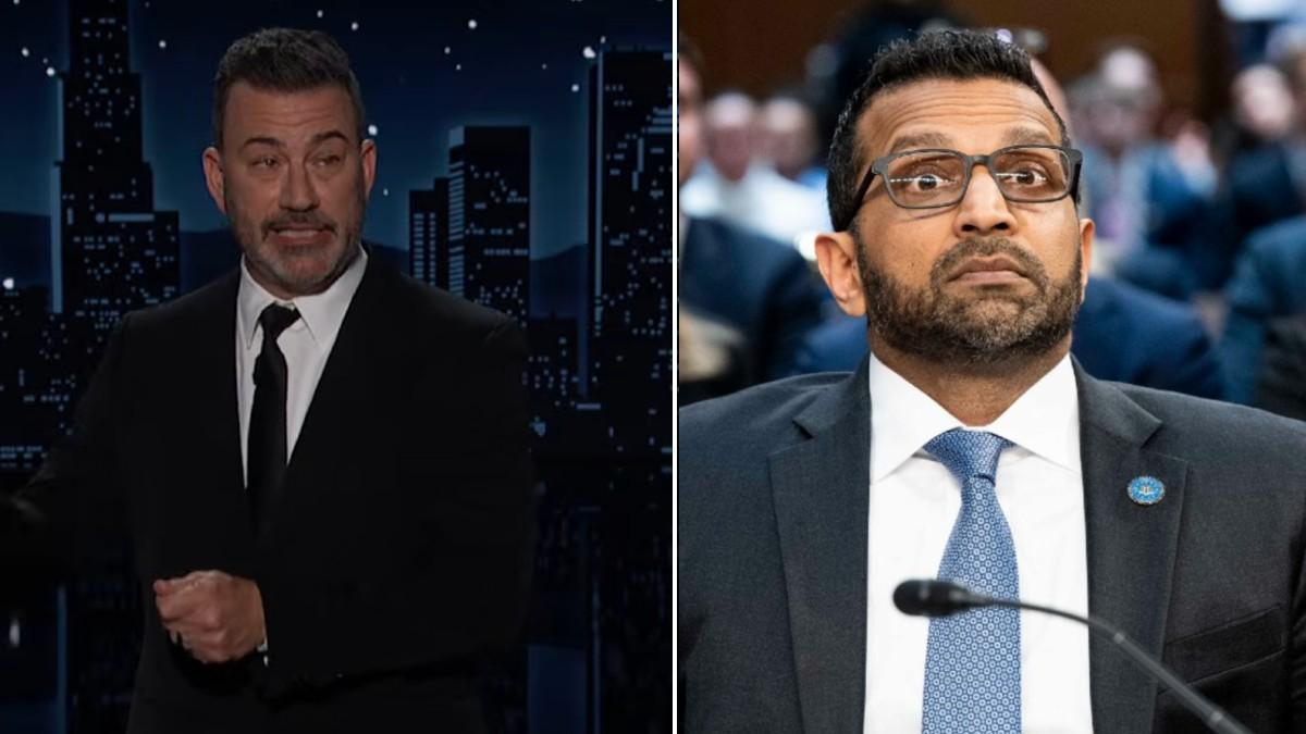 split of Jimmy Kimmel & Kash Patel. 