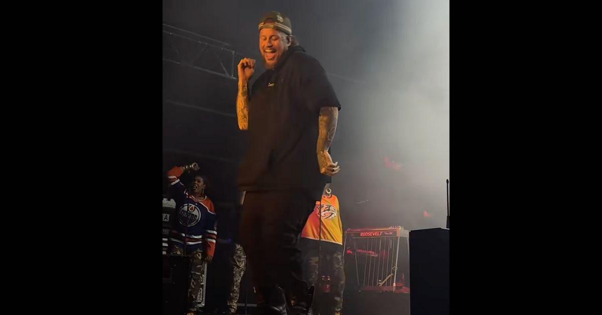 image of Jelly Roll shared a TikTok of himself dancing on stage on Monday, November 3.