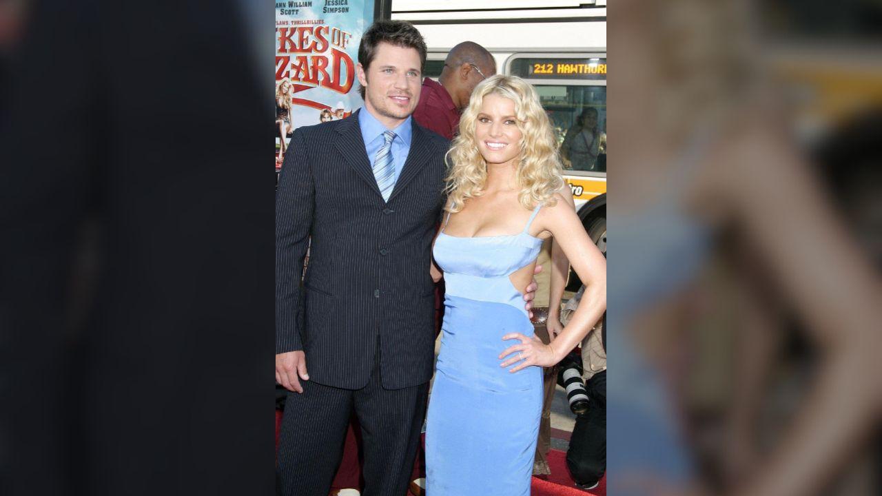 Photo of Nick Lachey ran into Jessica Simpson on a flight recently.