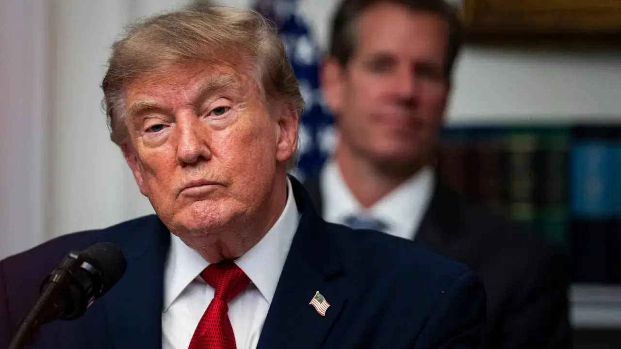 Image of Donald Trump was met with audible boos when he appeared on the jumbotron.