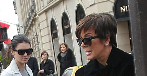 Kris Jenner and Kendall Jenner go to lunch together before big fashion day in Paris