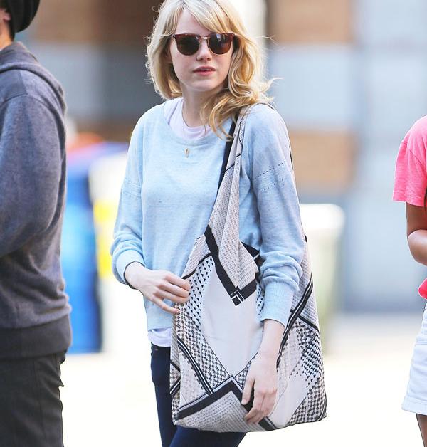 OK Obsessed Emma Stone s Perfect Patchwork Tote