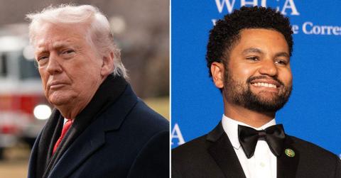 split image of Donald Trump and Maxwell Frost