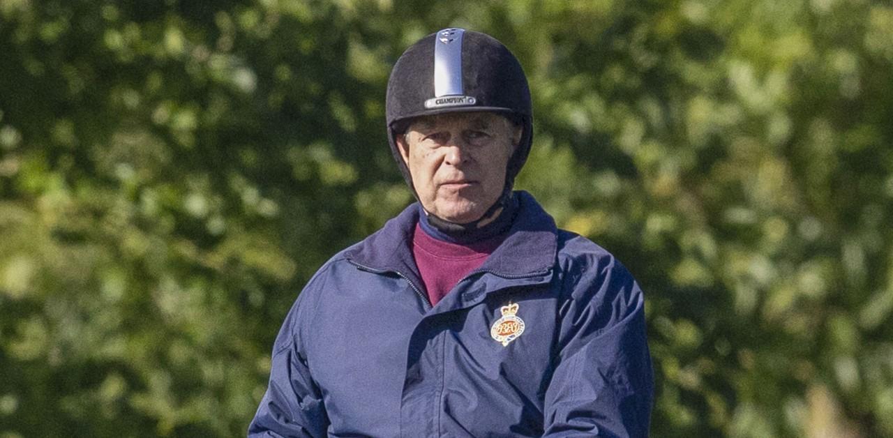 prince andrew downcast horseback riding