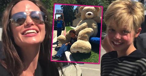 angelina jolie shiloh jolie pitt buy giant teddy bear