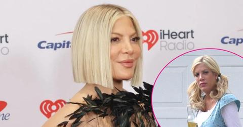 Two photos of Tori Spelling