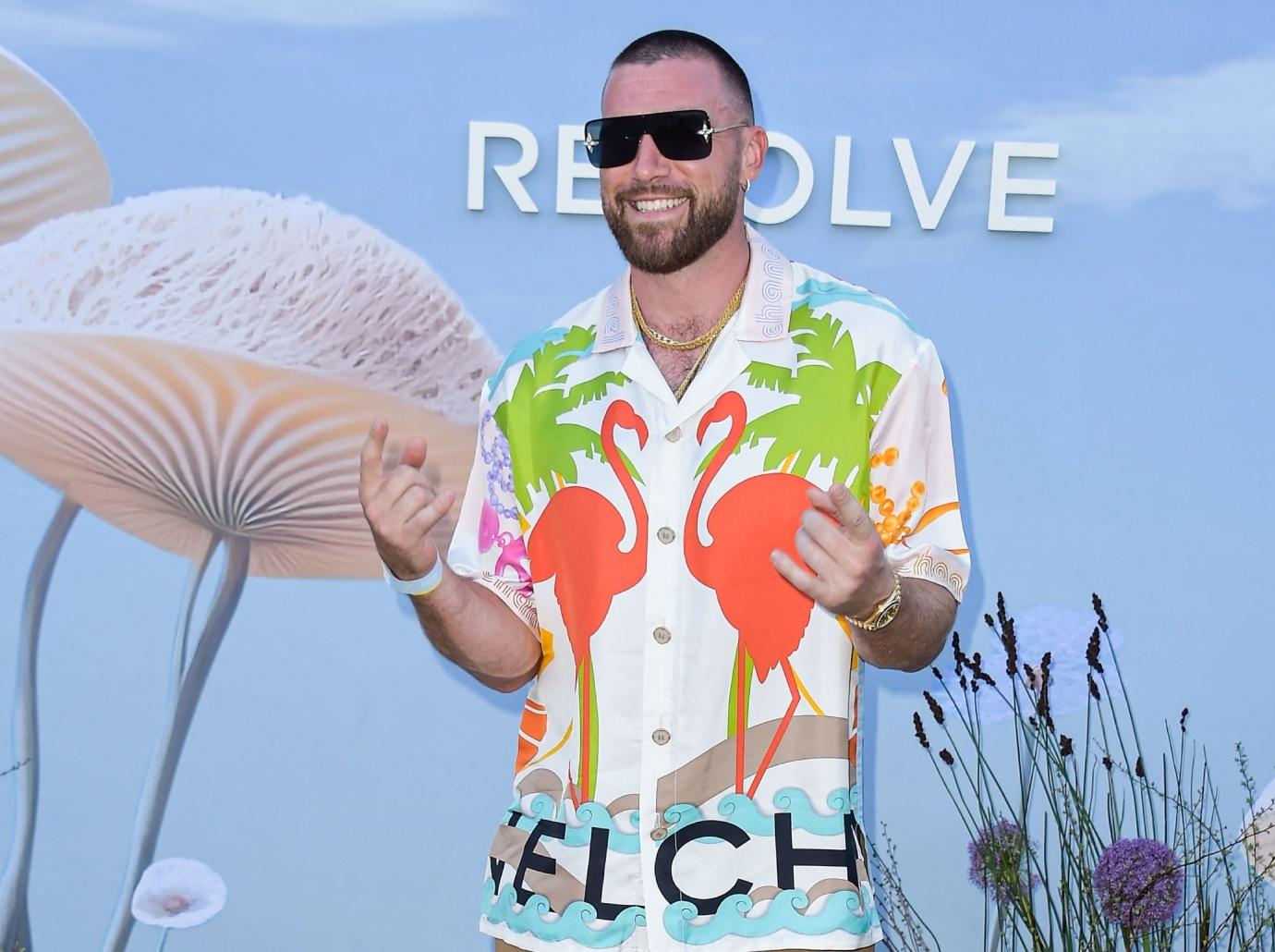 Travis Kelce Hangs with Friends on His 34th Birthday