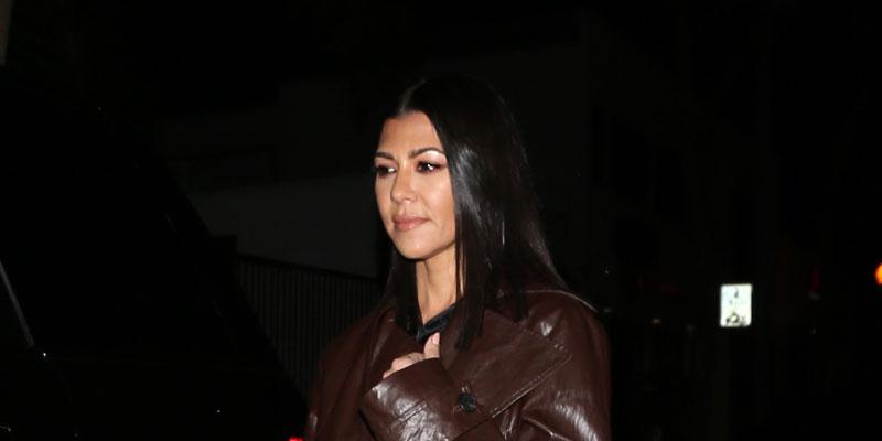 Kourtney Kardashian Rocks Fierce Leather Jacket For Dinner