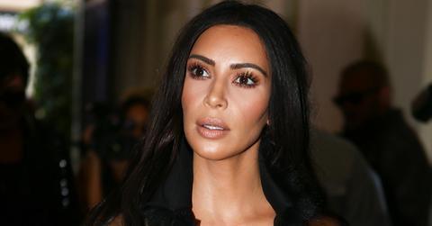 Kim Kardashian goes sheer for a Balmain Fitting during Paris Fashion Week
