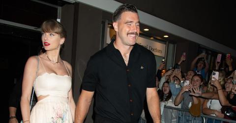 Photo of Travis Kelce and Taylor Swift.