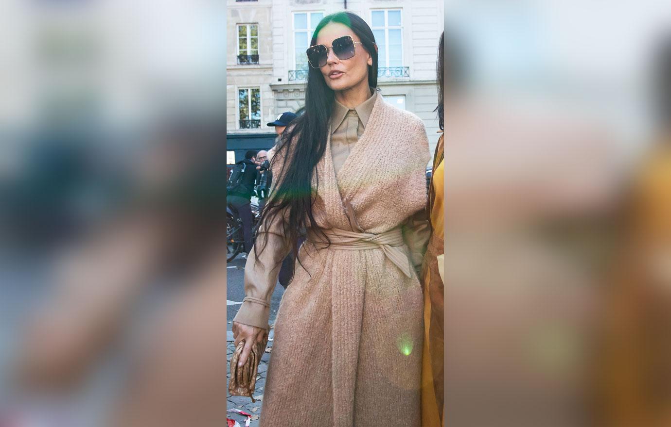 demi moore is seen at the ritz hotel in paris