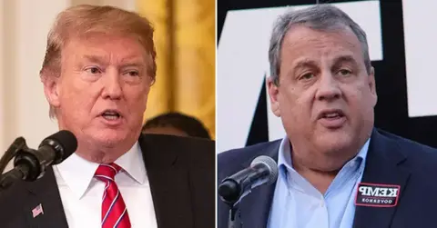 donald trump mocks chris christie ahead of him dropping out of gop primary