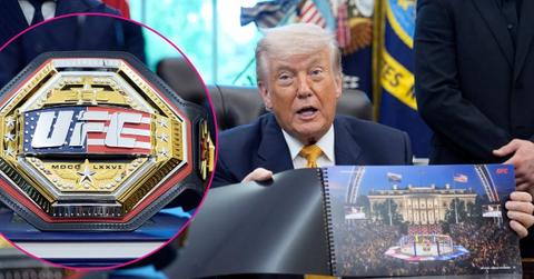 Composite photo of Donald Trump.